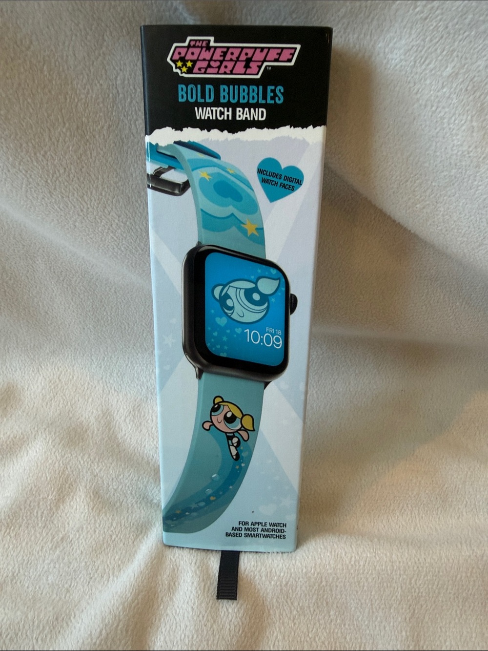 Bold Bubbles from Power Puff Girls, Blue Watch Band for Smartwatches